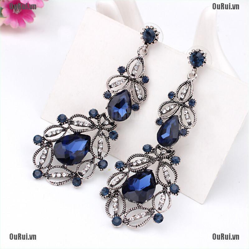 Khuyên Tai Đính Pha Lê Cỡ Lớn Thời Trang