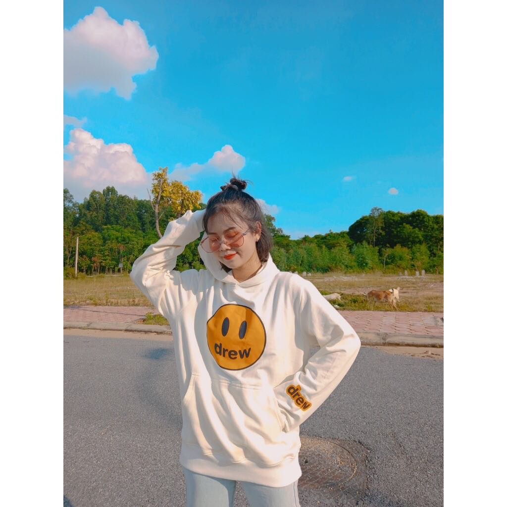 Áo nỉ Hoodie Drew house mặt cười fashion shop , áo nỉ bông hoodie unisex nam nữ