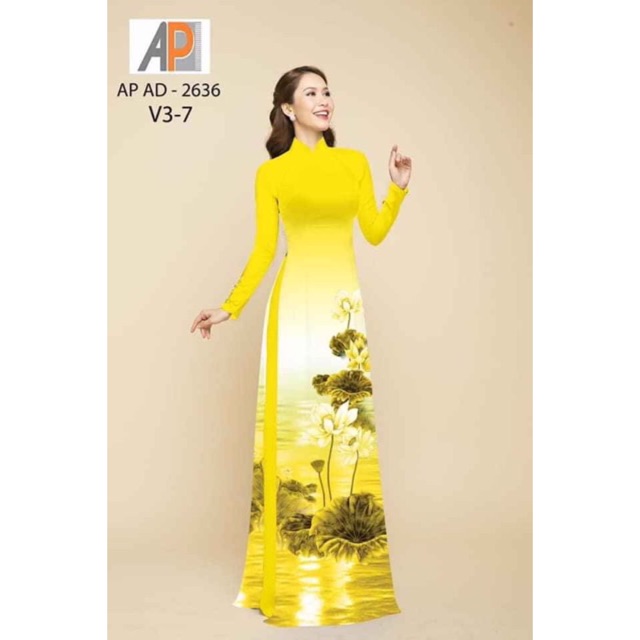 Vải áo dài hoa sen