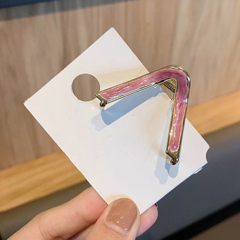 Kẹp Tóc Chữ V Bằng Kim Loại Chống Trượt Phong Cách Pháp