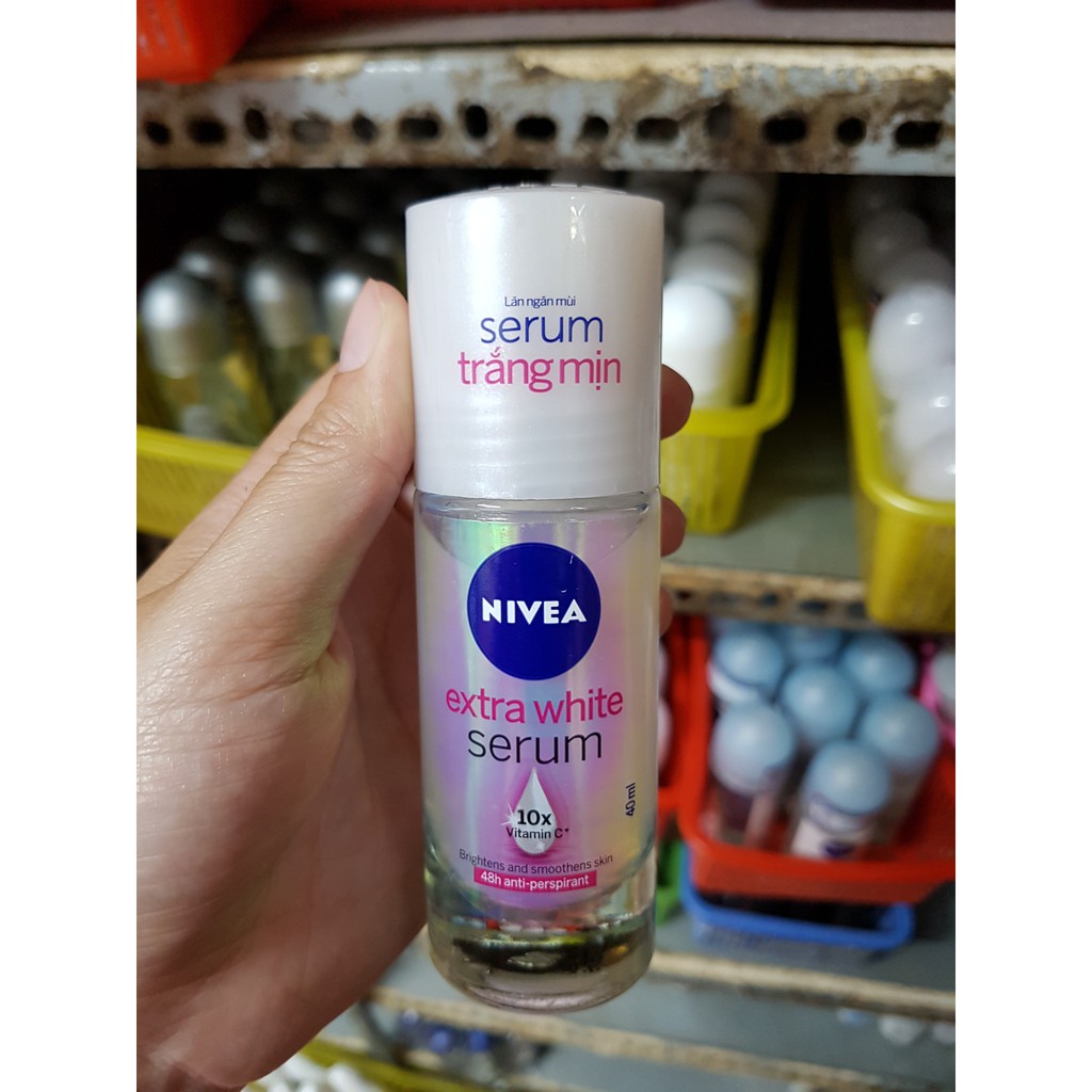 Lăn ngăn mùi serum trắng mịn NIVEA Extra White Serum 40ml