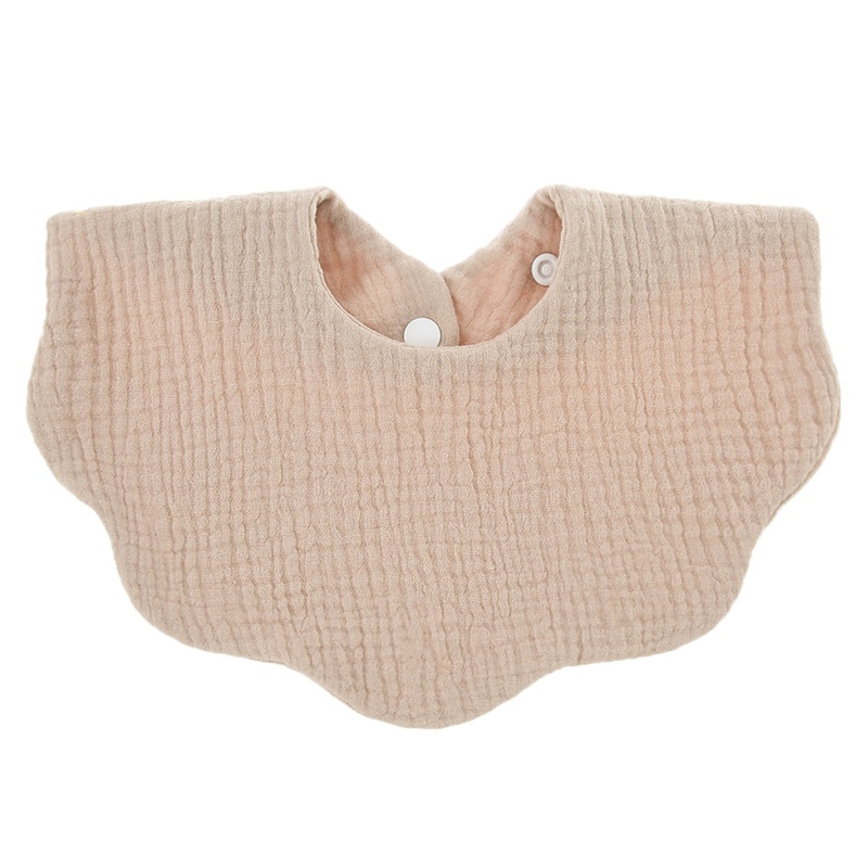 Yếm Ăn Cotton Mềm Mại Thấm Hút Thoáng Khí In Họa Tiết Lượn Sóng Dễ Thương Cho Bé