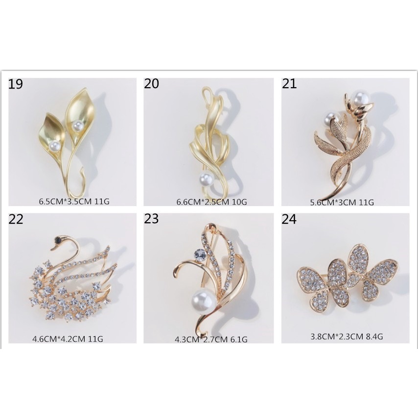 Trâm Cài Áo Hợp Kim Đính Đá Nhiều Màu Sắc Cao Cấp Thời Trang Cho Nữ