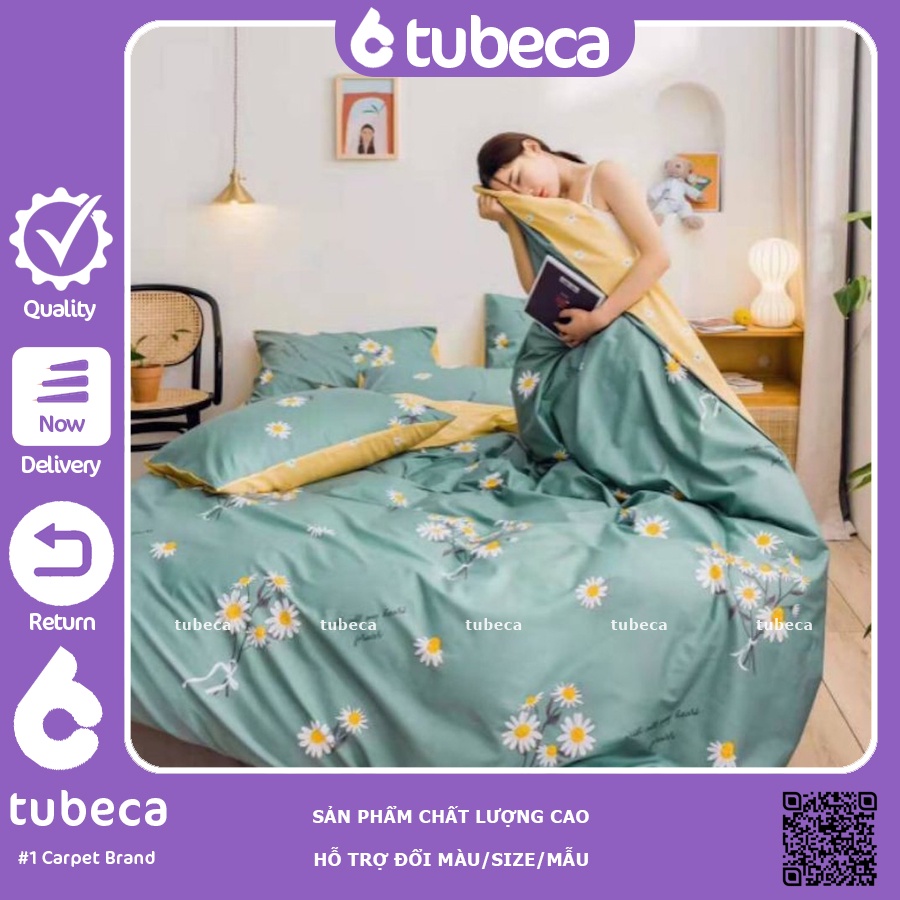 Ga nệm, vỏ áo bọc nệm topper thun lạnh Ý và CottonPoly 2 mặt có khoá kéo siêu mát 1m 1m2 1m4 1m6x2m 1m8x2m TUBECA 06