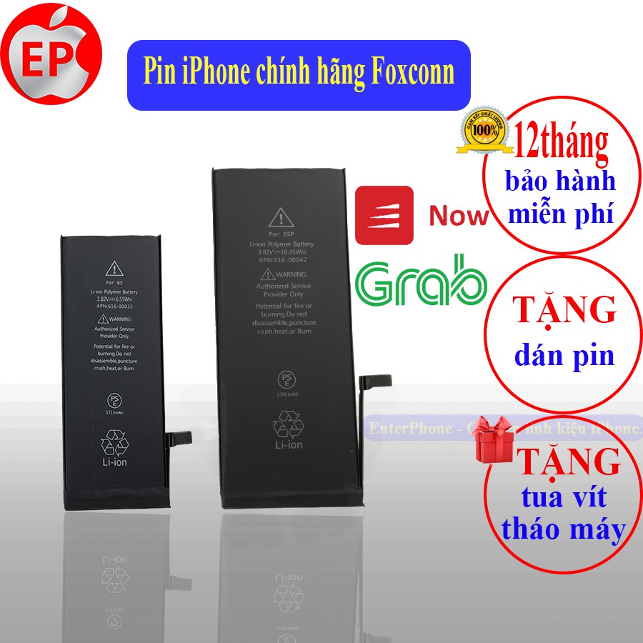 Pin iPhone 5/ 5S/ 6/ 6S/ 6 Plus/ 6S Plus/ 7/ 7 Plus/ 8/ 8 Plus Foxcom 9.5/10 so với zin chính hãng Apple