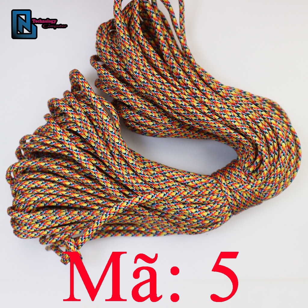 Dù Paracord 7 Lõi 4mm 5 Mét Dùng Để Bọc Cáp USB Cáp Truyền Dữ Liệu Các Đồ Thủ Công Handmade