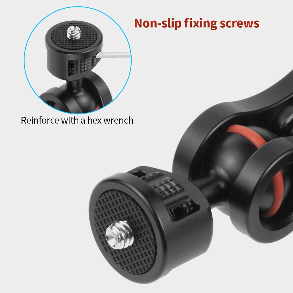Đầu Chuyển Đổi Gậy Ba Chân XT-XINTE Bằng Hợp Kim Nhôm Xoay 360 Độ Chuyên° Đầu Bi Xoay Với Vít 1 / 4 "Dành Cho Giá Đỡ Màn Hình Máy Ảnh SLR
