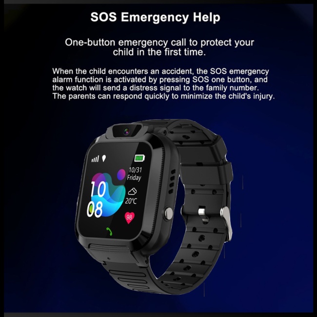 Đồng Hồ Thông Minh Zevaret Q16s Cảm Ứng Sos Chống Thấm Nước Dành Cho Bé Trai Và Bé Gái