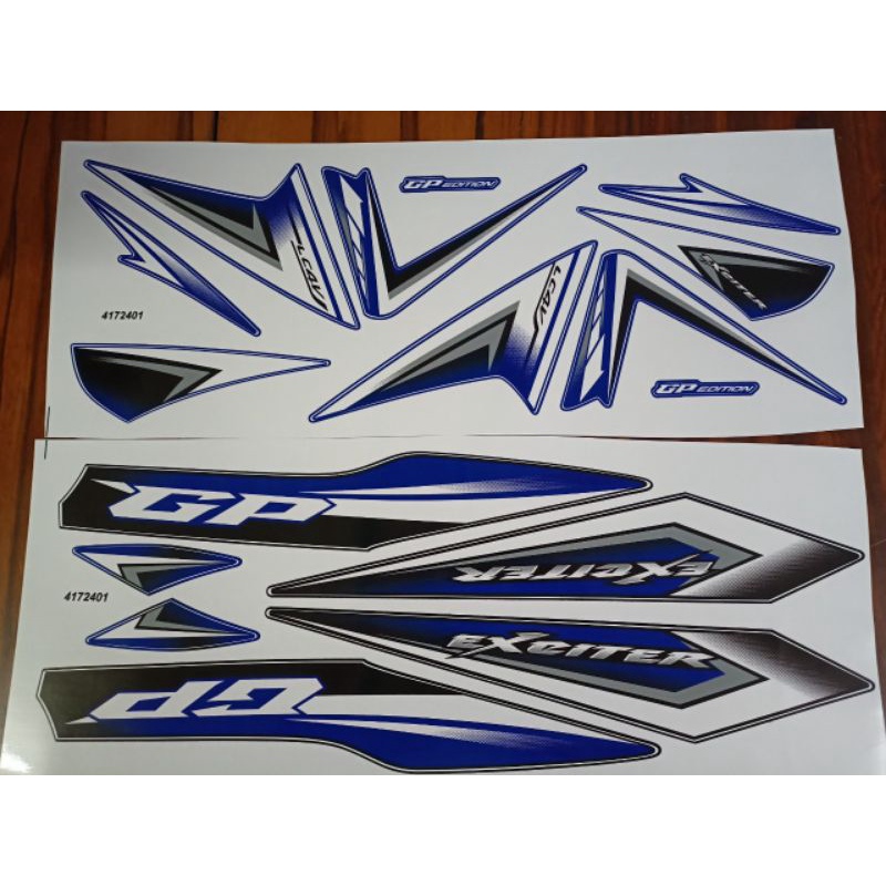 Bộ tem Exciter 135 xanh trắng Gp 2010 hàng thiết kế
