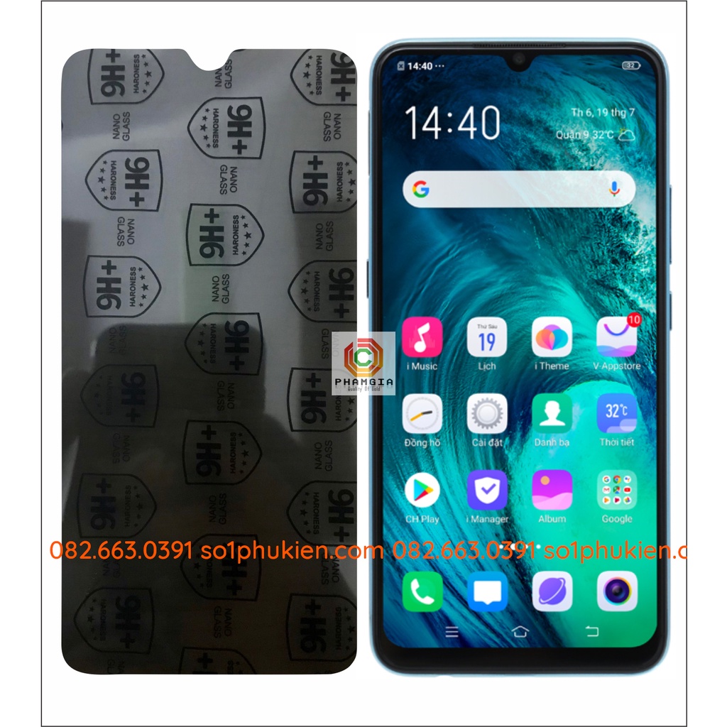 Dán Cường Lực Chống Nhìn Trộm Bảo Vệ Màn Hình Cho Vivo S1 (y7s) / S1 pro (y9s)