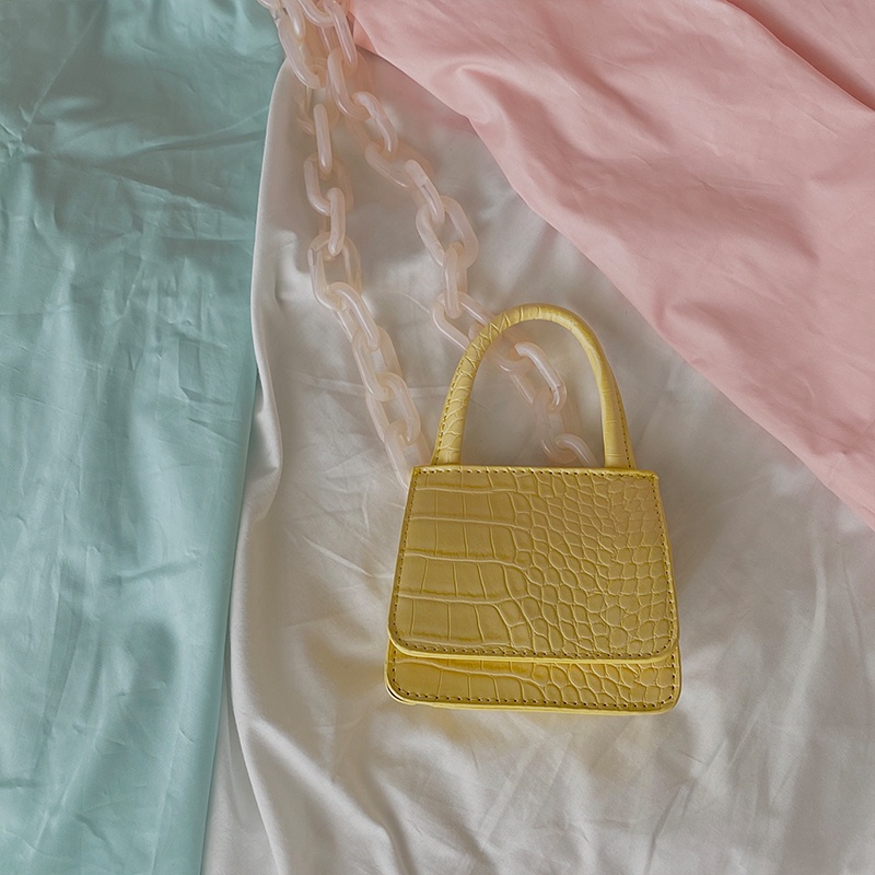 IELGY Túi Đeo Vai Họa Tiết Da Cá Sấu Dễ Thương Thời Trang Cho Nữ