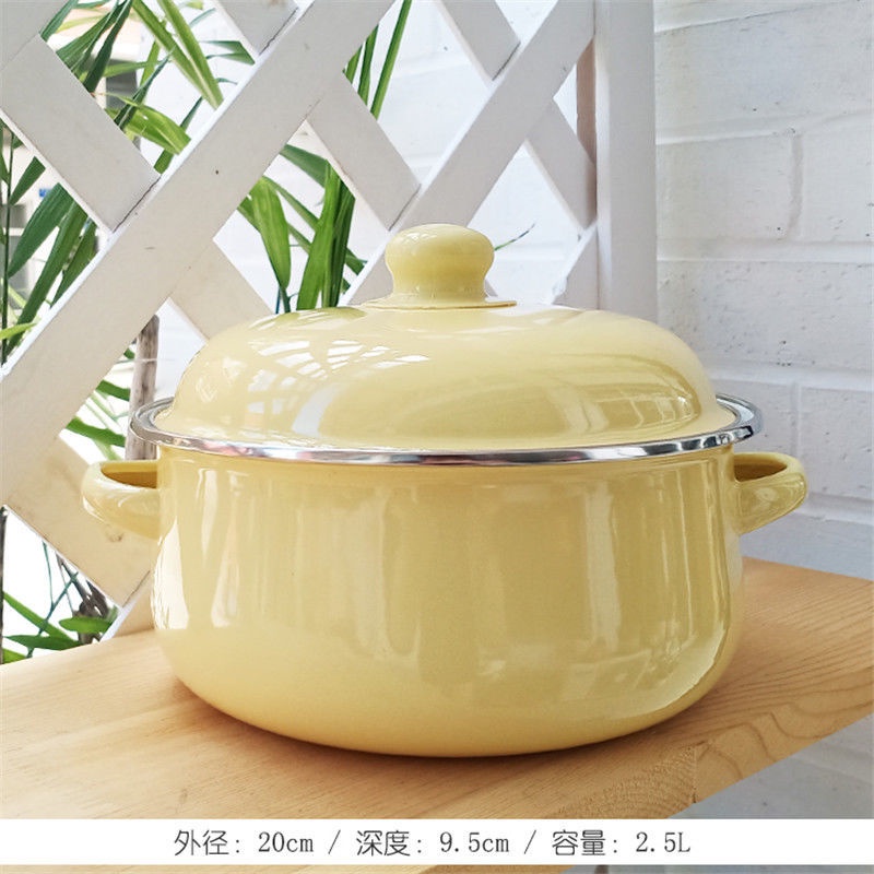 Nồi nấu súp/lẩu/mì mini bằng gốm dày có tay cầm sử dụng tiện lợi