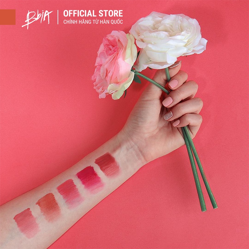 Son Kem Lì Bbia Last Velvet Lip Tint Version 4 - 16 More Graceful (Màu Cam San Hô) 5g - Bbia Official Store