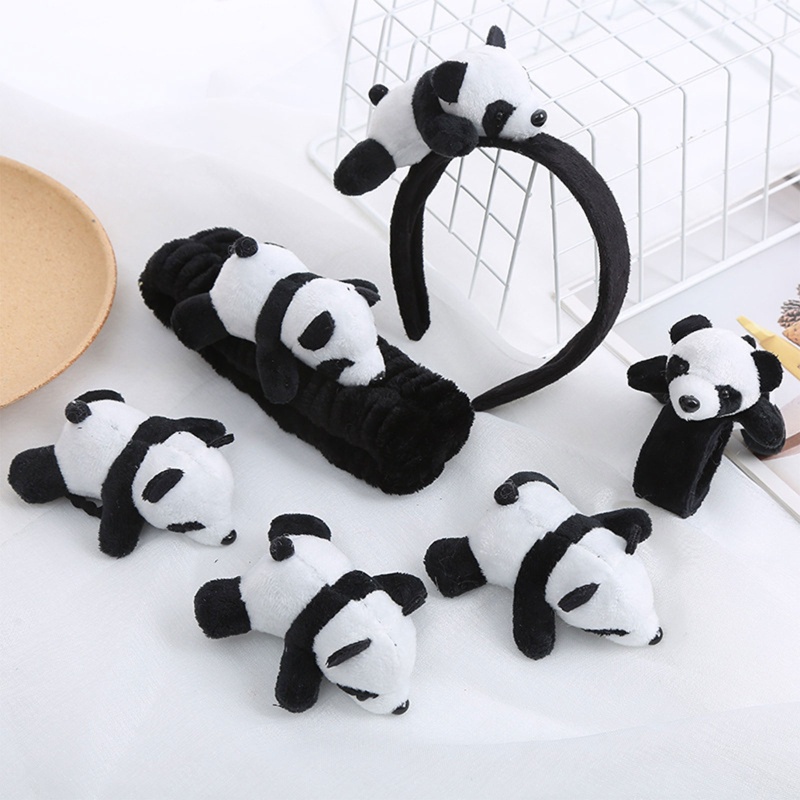 Flgo Băng Đô Cài Tóc Hình Gấu Trúc Nhồi Bông Dùng Hóa Trang Tiệc Giáng Sinh / Halloween