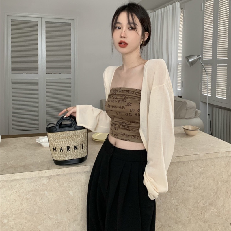 Áo Lửng Tay Dài Chống Nắng Thời Trang Quyến Rũ Dành Cho Nữ