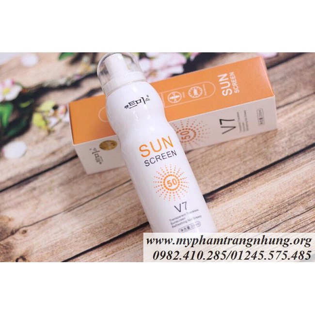 XỊT CHỐNG NẮNG SUN SCREEN V7 SPF50 200ML