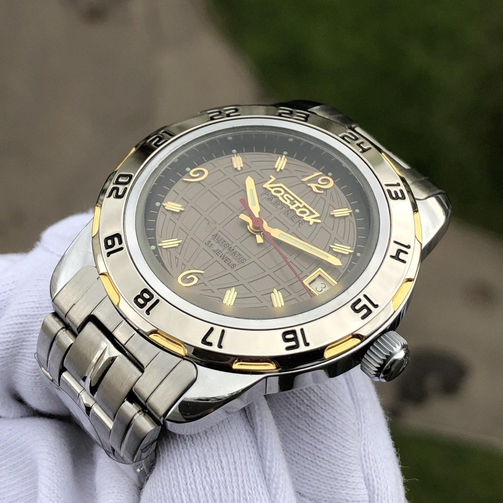 Đồng hồ Nga Vostok Partner 291167. Đồng hồ nam Vostok máy cơ Automatic, size mặt 40, chống nước 3 ATM