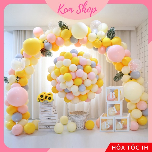 Set bóng trang trí tông pastel nhẹ nhàng đẹp mắt - Kem Shop K