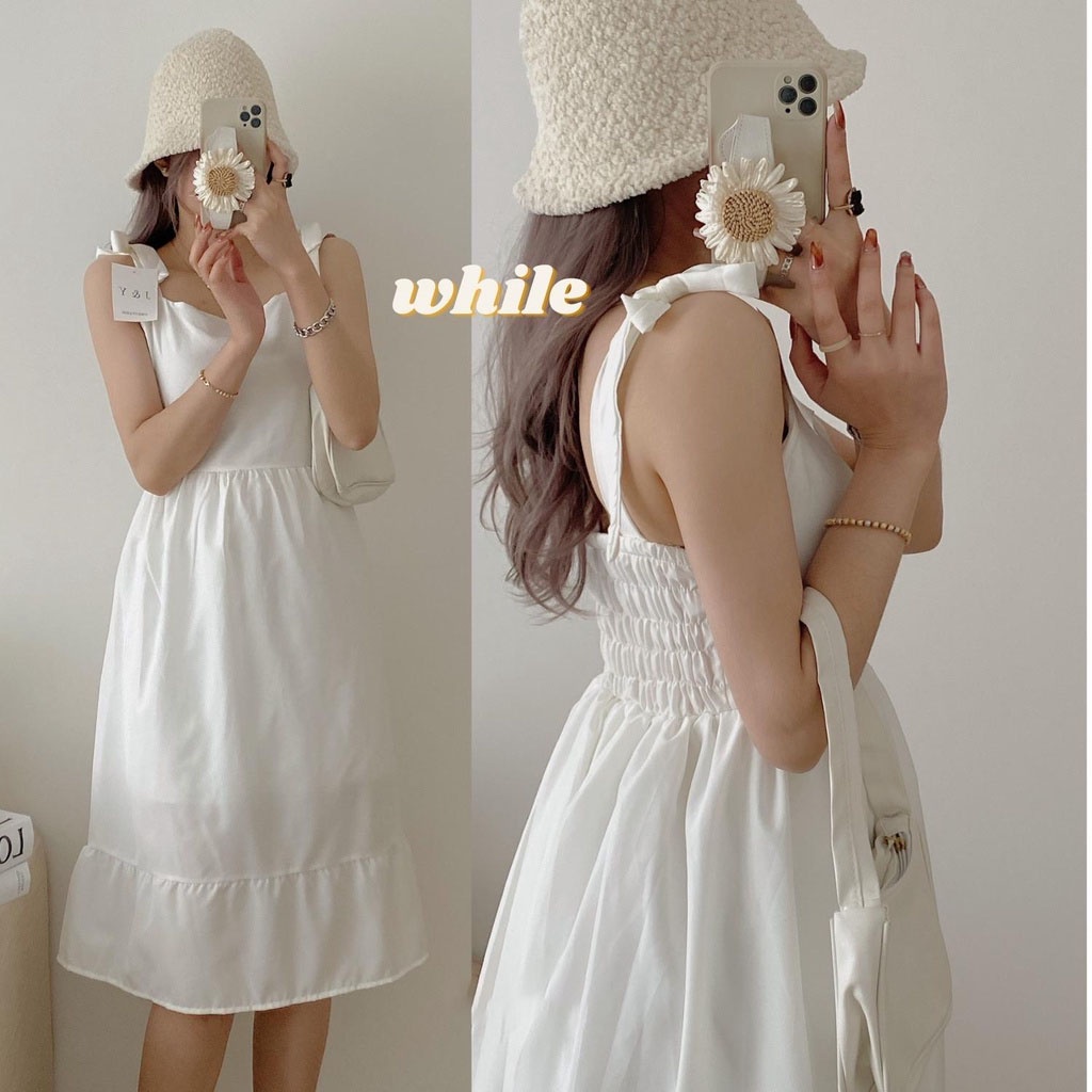 Váy 2 dây maxi dáng xuông babydoll tiểu thư phong cách hàn quốc sp011 | BigBuy360 - bigbuy360.vn