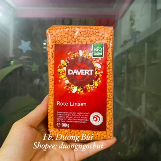 [Date 2021]Đậu lăng đỏ  Davert hữu cơ 500g