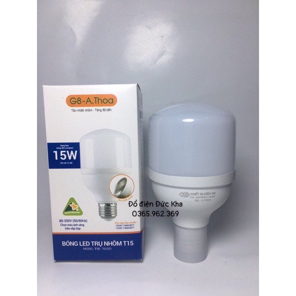 BÓNG LED TRỤ NHÔM G8 ĐỦ SỐ