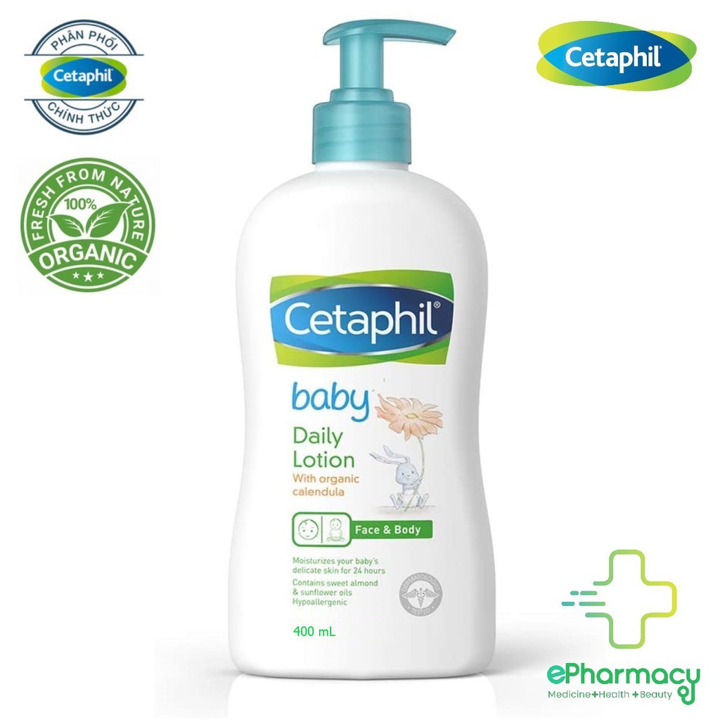 Cetaphil Baby Daily Lotion with Organic Calendula – Sữa dưỡng da Cetaphil cho bé 400ml | BigBuy360 - bigbuy360.vn