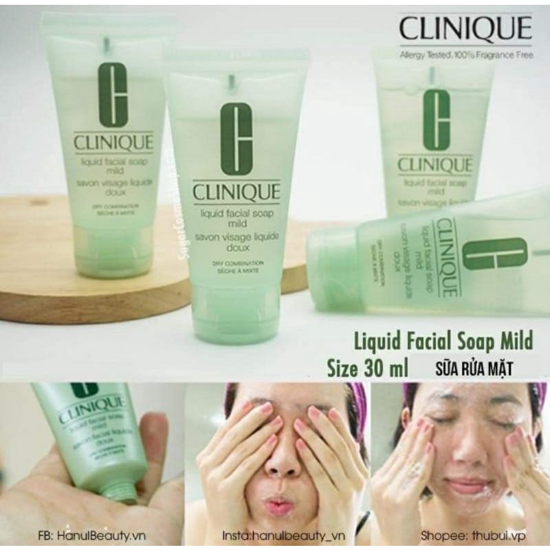 Sữa rửa mặt clinique liquid facial soap mild
