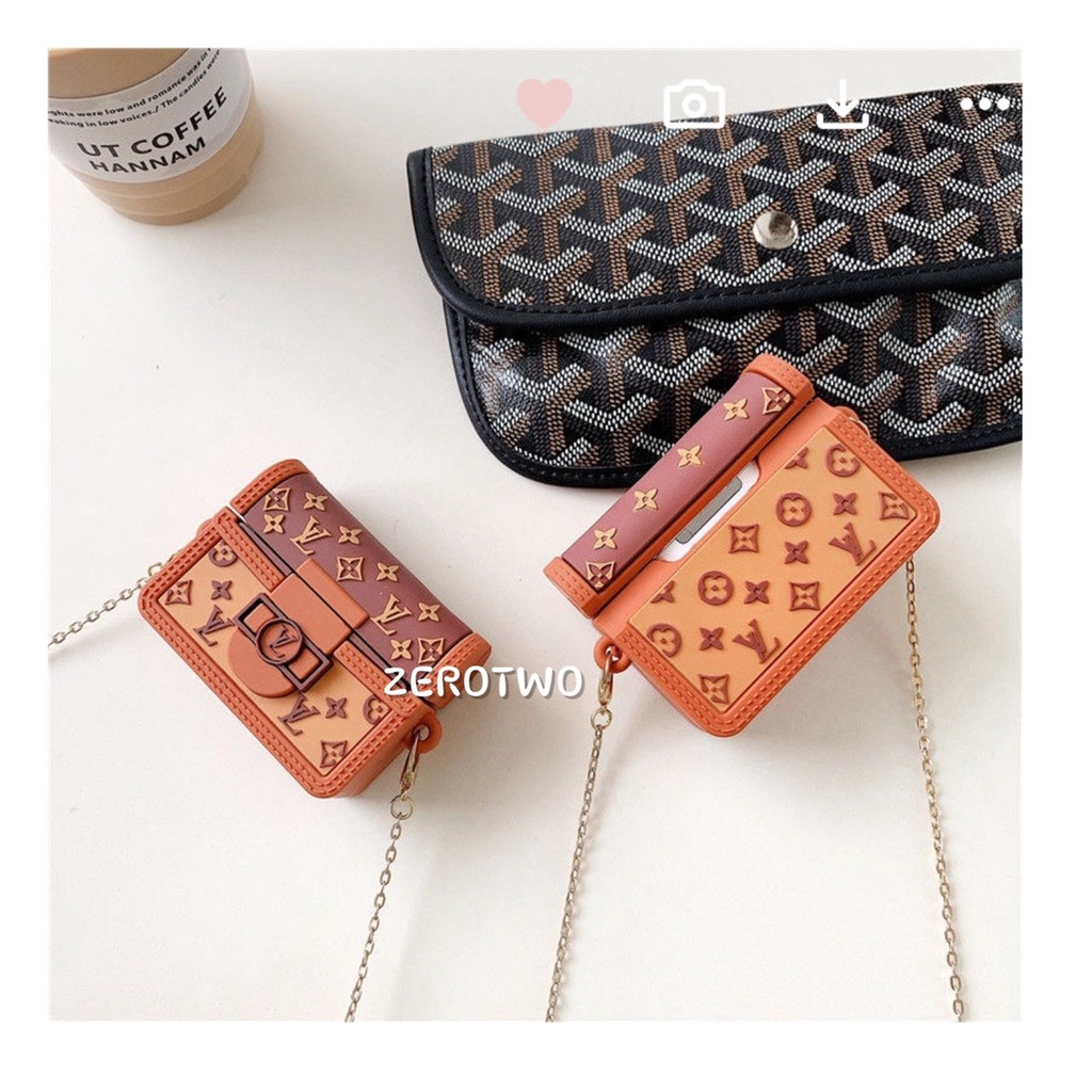 Vỏ Bảo Vệ Hộp Sạc Tai Nghe Bluetooth Không Dây Airpods 1 2 3 rd pro 2 Bằng Silicon Mềm Hình Hộp Bánh / Son Môi Thời Trang