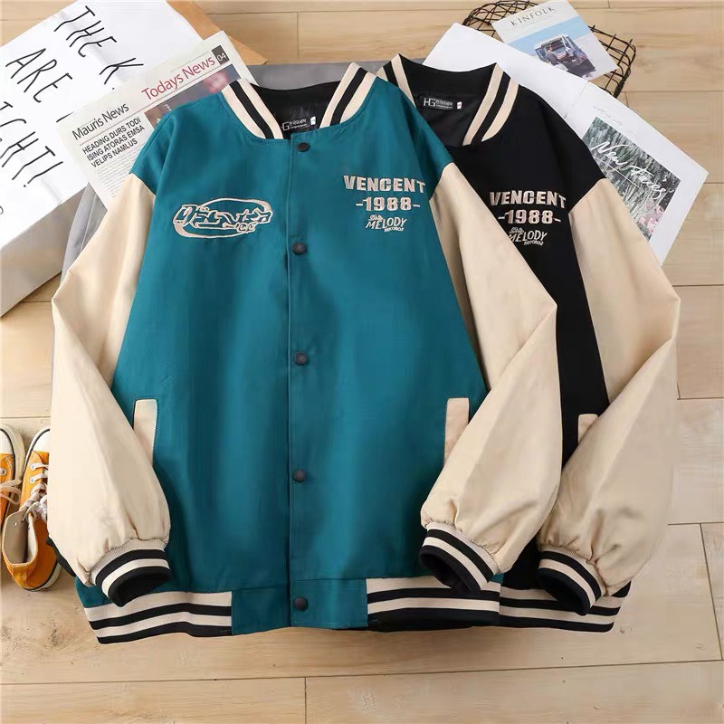 Áo Khoác Nỉ Bomber Bóng Chày 1988 Siêu Hot Nam Nữ Đều Mặc Được HHP