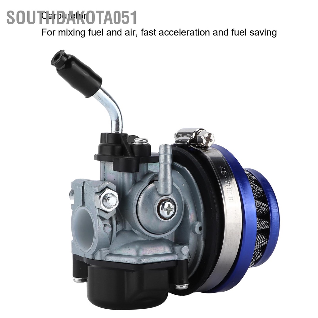 Hàng HOT Bộ chế hòa khí xe máy với bộ lọc gió thay thế cho động cơ 2 thì 49cc 66cc 70cc 80cc【Southdakota051】