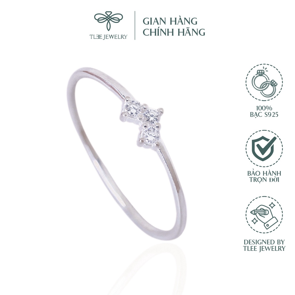 Nhẫn bạc nữ TLEE tim tiny mảnh NCJ A0126