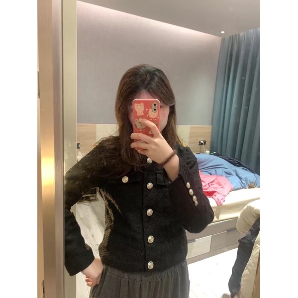 Áo khoác dạ tweed  trơn