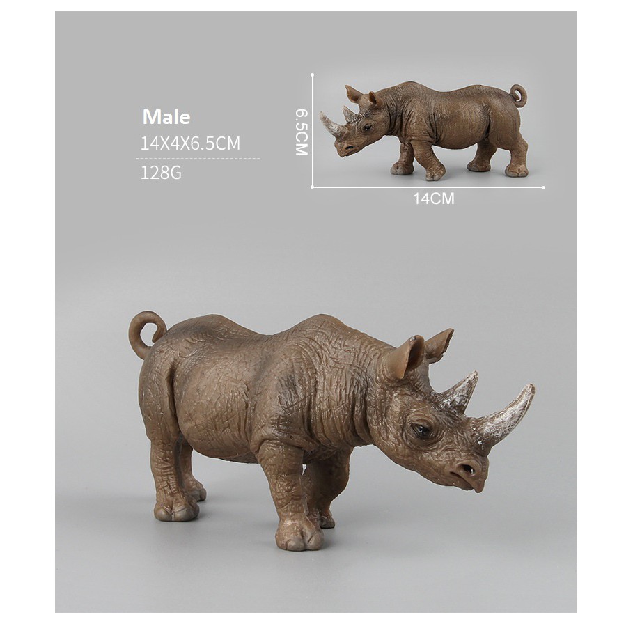 MS1010 🦏 Mô hình gia đình tê giác gồm 3 con🦏