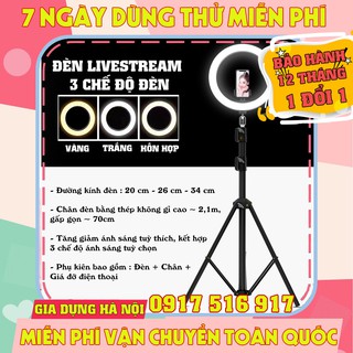 [BH 12 tháng] Đèn LiveStream 20cm 26cm 34cm 45cm Tặng Kèm Chân Đỡ & Kẹp Điện Thoại
