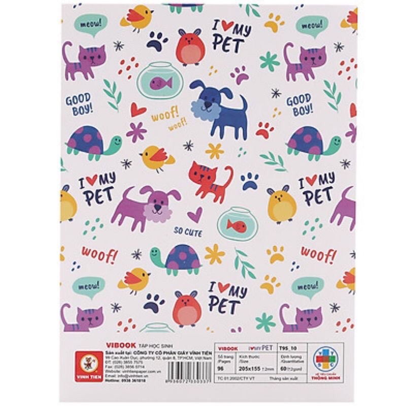 Tập Vibook “ I Love my ped” 96 trang 4 ô ly