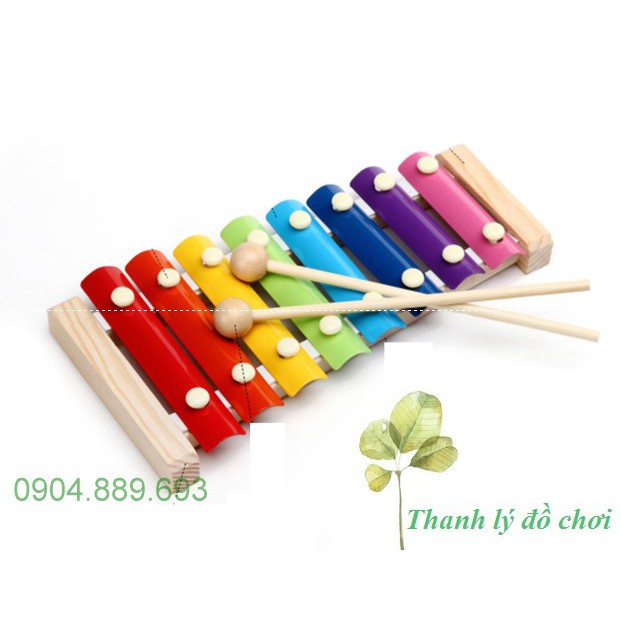 Đồ chơi gỗ đàn piano xylophone 8 thanh cho bé