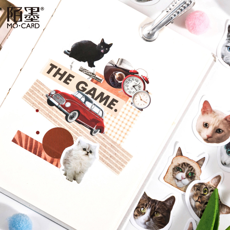 Set 46 miếng dán hình động vật đáng yêu trang trí sổ lưu niệm