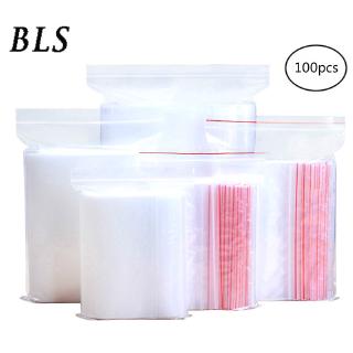 100 túi nhựa trong suốt có khóa bịt kín tiện dụng