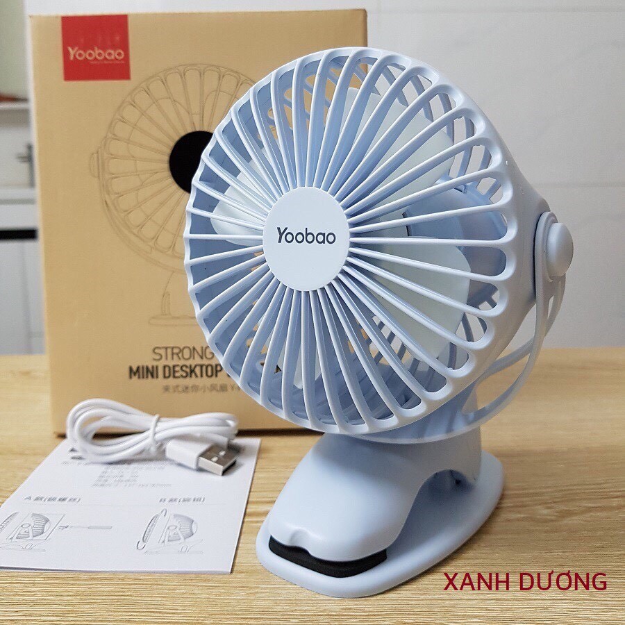 Quạt tích điện Yoobao 10000 mah F1, F2 pro pin sạc 60h và 6400 mah 32h xoay 360 độ. Hàng chính hãng