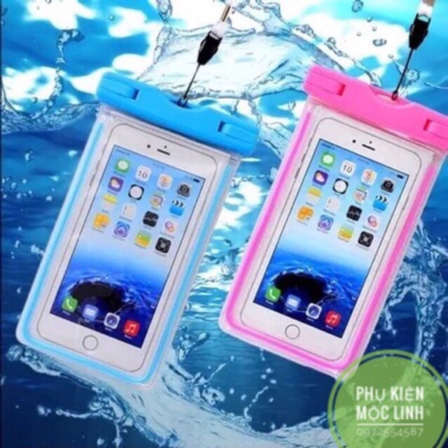 TÚI CHỐNG NƯỚC CHO ĐIỆN THOẠI CỠ DƯỚI 6.0 INCH CHẮC CHẮN CÓ VIỀN PHÁT SÁNG