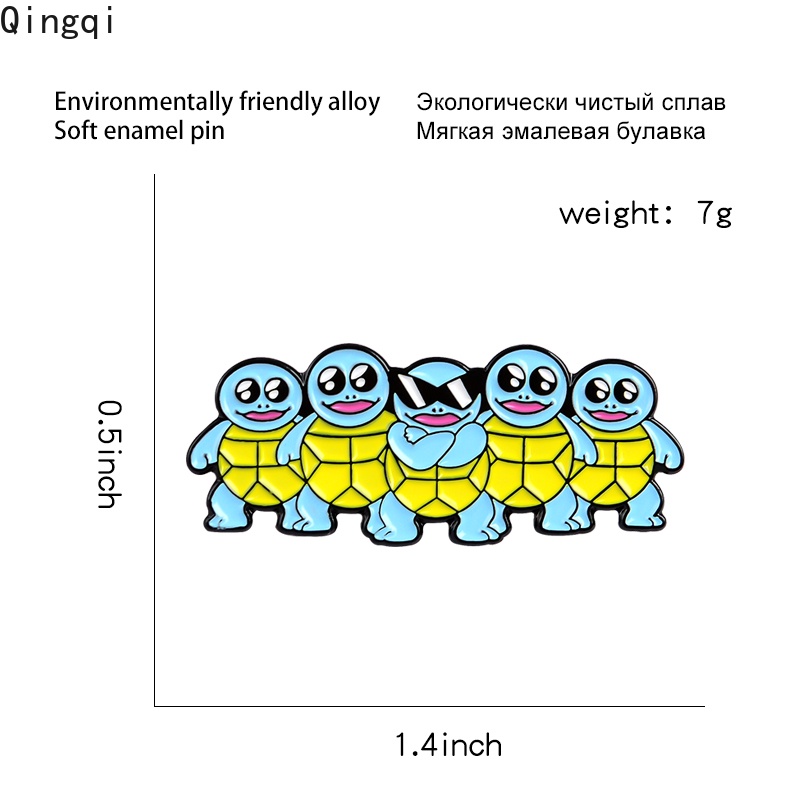 Ghim cài áo Miss Zoe kiểu chú rùa đeo kính mát dễ thương