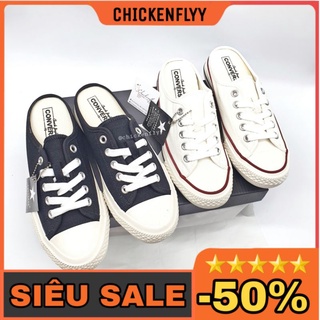 Giày dép ĐEN và TRẮNG DẪM GÓT CHUCK MULE