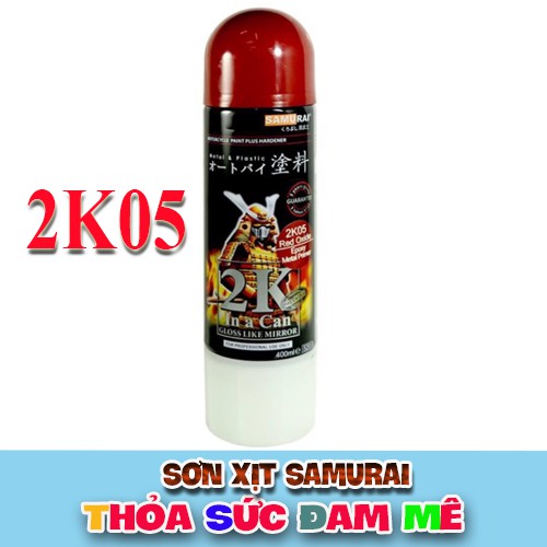 Samurai 2K05 - Sơn xịt chống rỉ, chống ăn mòn, độ bền cao - Dầu Nhớt Sài Gòn