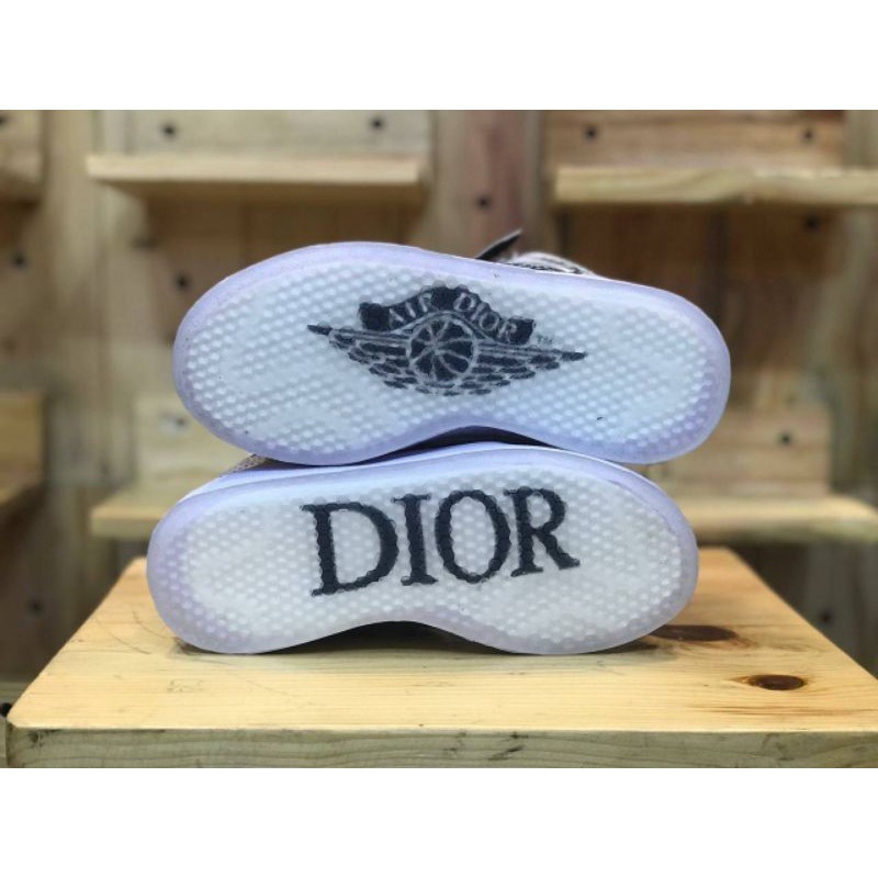 Giày Thể Thao Nike Air Dior Màu Xám Thời Trang Cao Cấp Cho Bé