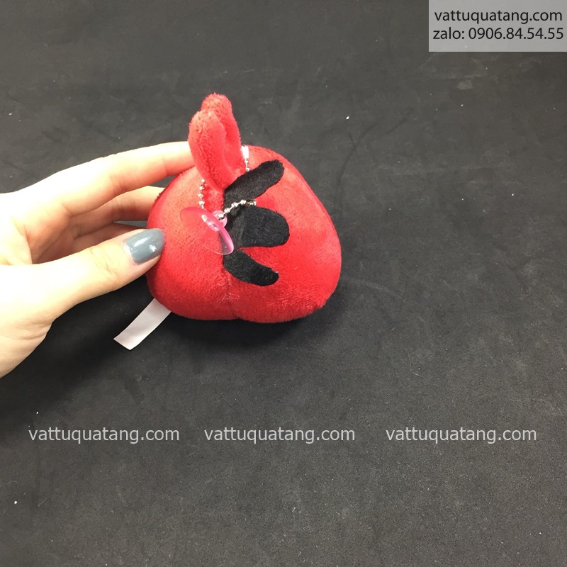 Phôi gấu bông gấu bông chim angry bird màu đỏ 10cm