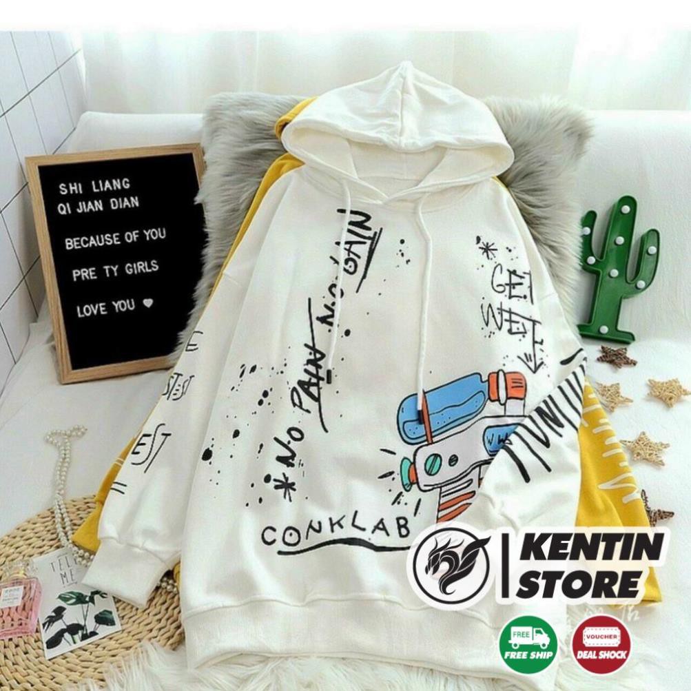 Áo khoác hoodie chống rét cho các căp đôi in hình Tàu vũ trụ chất Nỉ Unisex Form rộng Ulzzang KENTIN | BigBuy360 - bigbuy360.vn