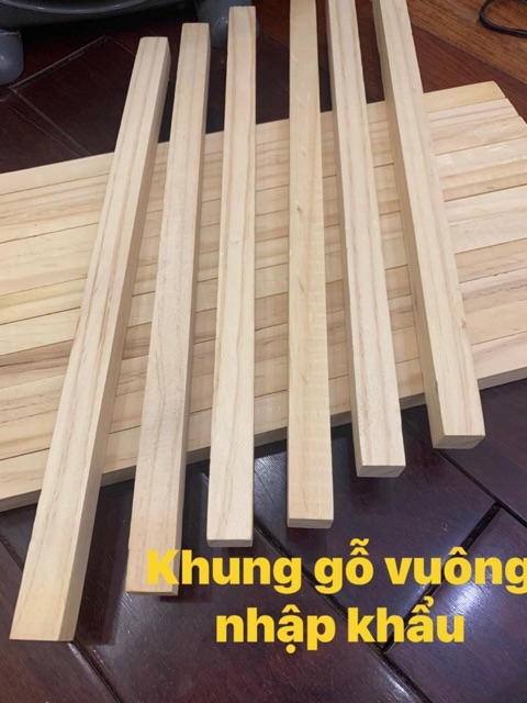 Thanh gỗ vuông và chốt nhựa giá lẻ