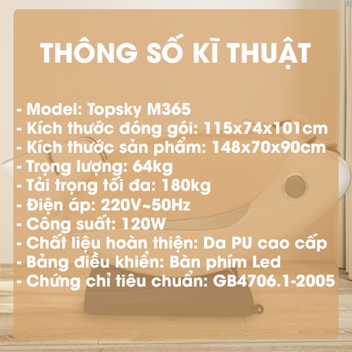 GHẾ MASSAGE TOÀN THÂN TOPSKY M365,GHẾ MÁT XA GIÁ RẺ VÔ ĐỊCH.