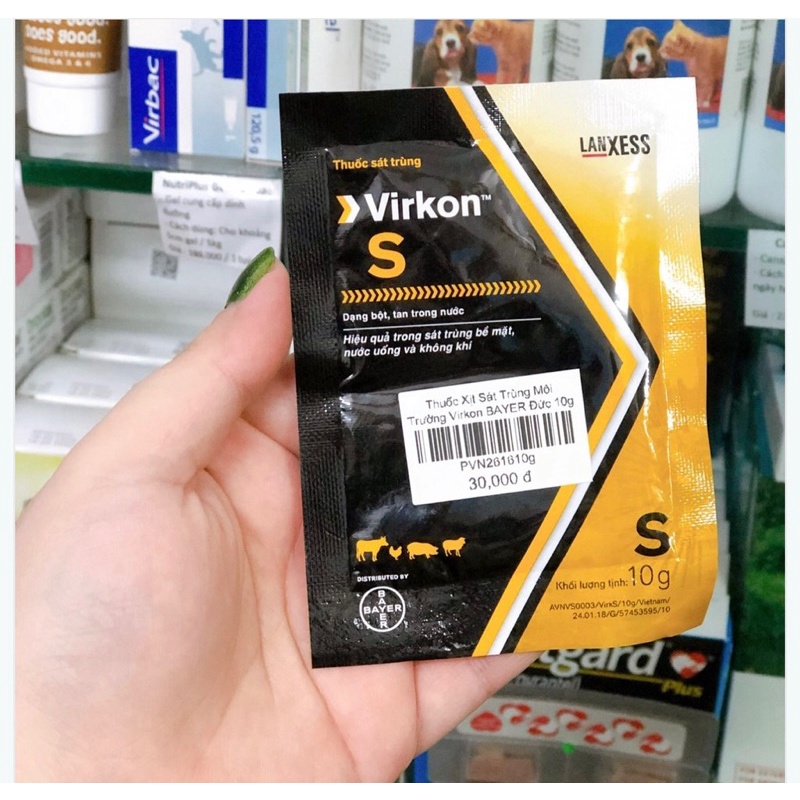 VIRKON - S VỆ SINH SÁT TRÙNG CHUỒNG TRẠI 10g