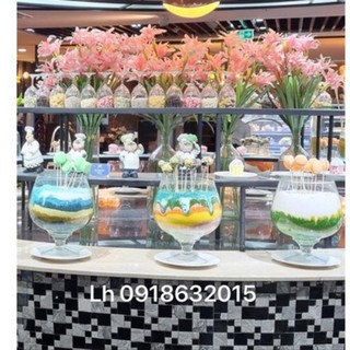 BỂ CÁ CHẬU CÂY THỦY TINH CÓ CHÂN  DK26cm X H30cm- LCĐ